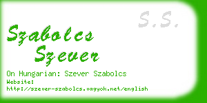 szabolcs szever business card